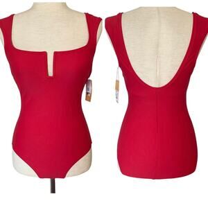 Shade & Shore Red One Piece Swimsuit